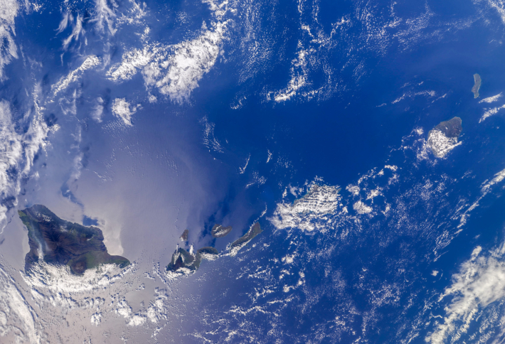 Hawaii Volcano eruption from Space