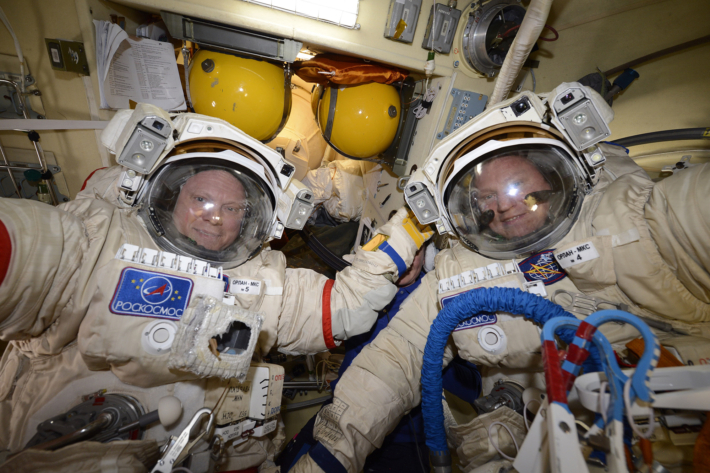 Training in Space Suits and adjustment of Space Suits