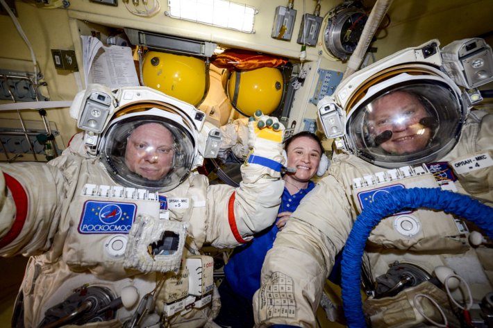 Training in Space Suits and adjustment of Space Suits