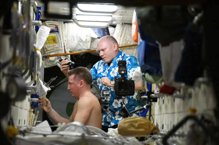 Haircut on the ISS