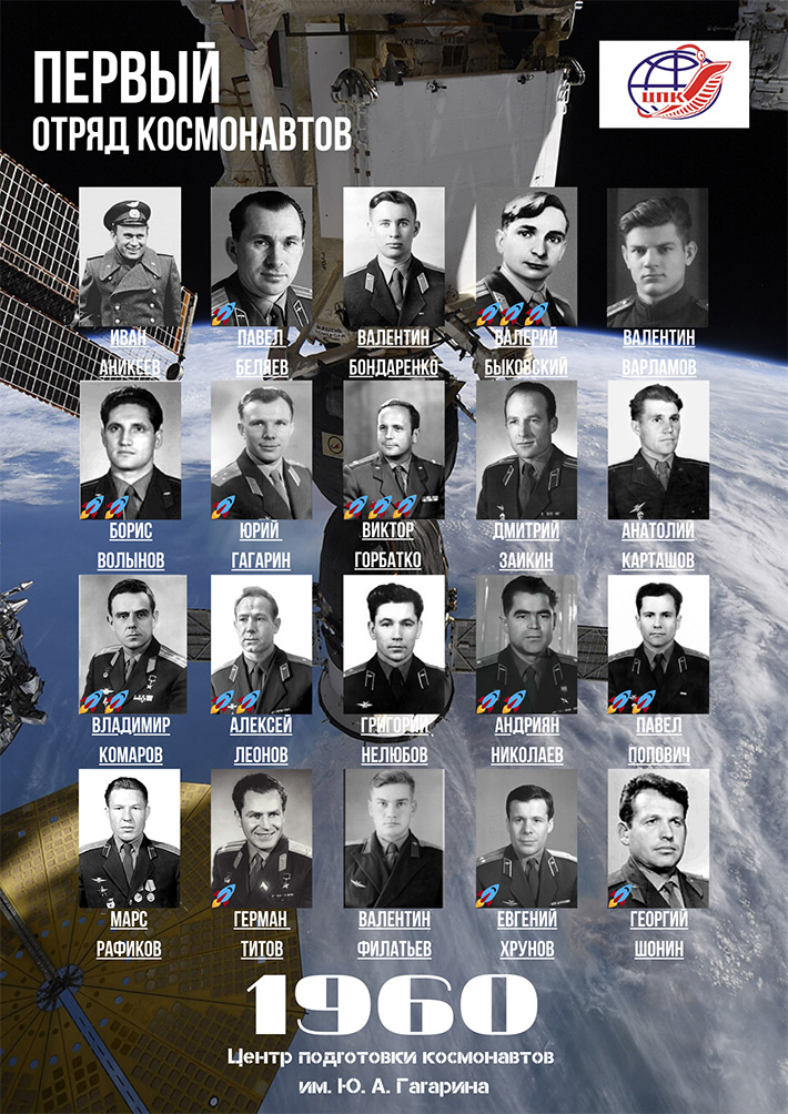 Плакат Первый Отряд Космонавтов